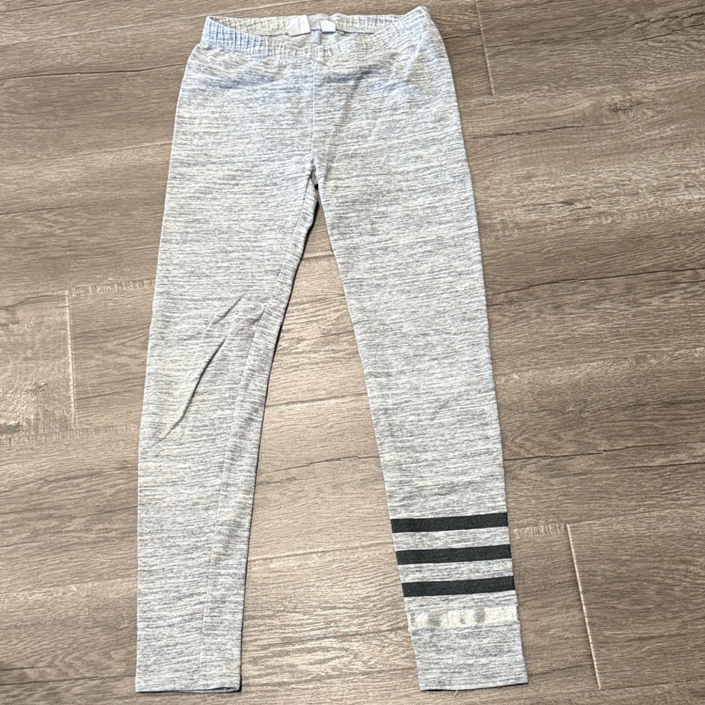GAP Kids Gray Leggings with Black Stripes